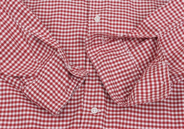 45rpm& Cotton Check Long Sleeve Shirt Red White Size 3