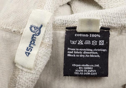 45rpm& Cotton Side Logo Print Sweatpants Ivory Size 4