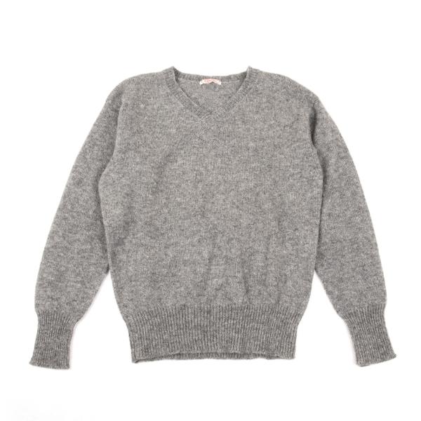 45rpm NORTH MARINE DRIVE Wool V-Neck Sweater Gray Size 4