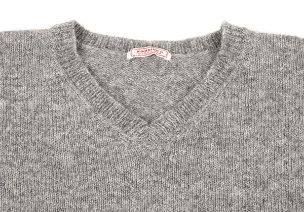 45rpm NORTH MARINE DRIVE Wool V-Neck Sweater Gray Size 4