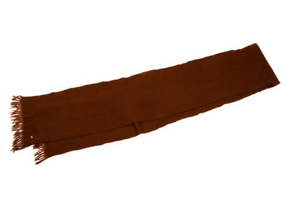 R by 45rpm Wool Fringe Scarf Brown