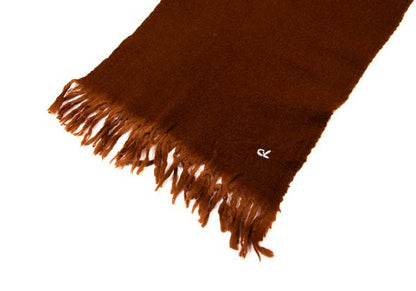 R by 45rpm Wool Fringe Scarf Brown