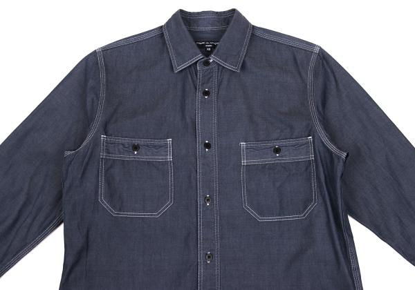 COMME des GARCONS HOMME Chambray Shirt Navy Size XS