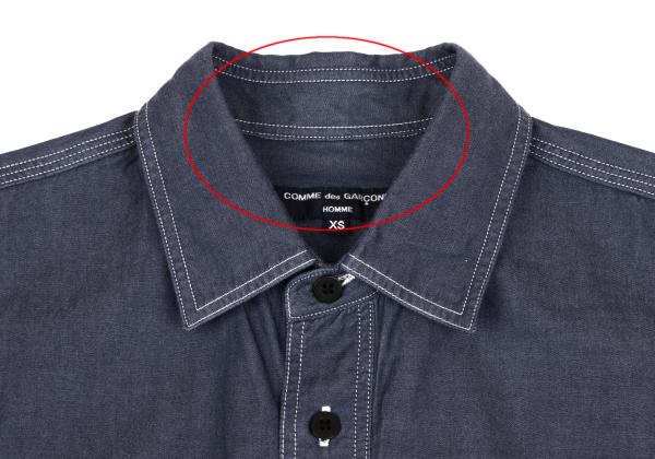 COMME des GARCONS HOMME Chambray Shirt Navy Size XS