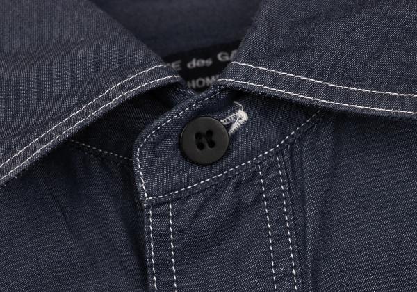 COMME des GARCONS HOMME Chambray Shirt Navy Size XS
