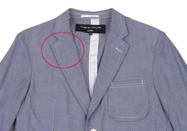 COMME des GARCONS HOMME Cotton Patch Jacket Blue Size XS
