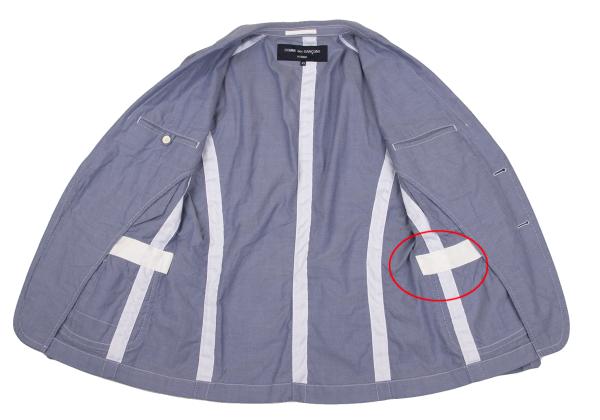 COMME des GARCONS HOMME Cotton Patch Jacket Blue Size XS