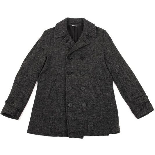 COMME des GARCONS HOMME DEUX Gray Wool Double Coat Size S