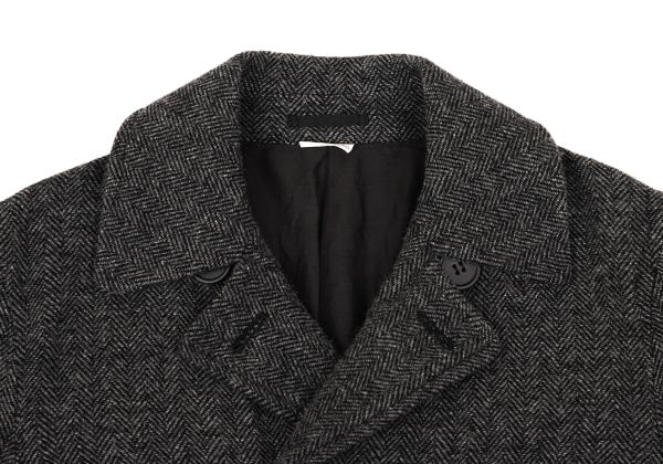 COMME des GARCONS HOMME DEUX Gray Wool Double Coat Size S