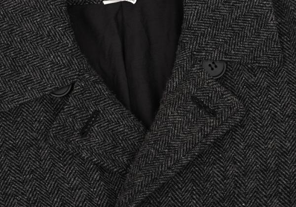 COMME des GARCONS HOMME DEUX Gray Wool Double Coat Size S