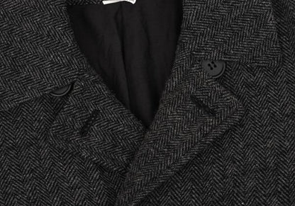 COMME des GARCONS HOMME DEUX Gray Wool Double Coat Size S