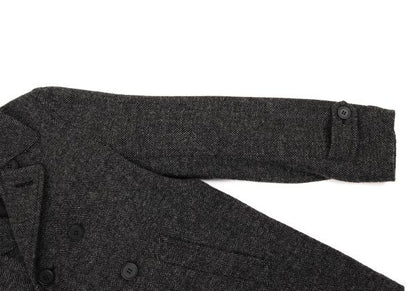 COMME des GARCONS HOMME DEUX Gray Wool Double Coat Size S