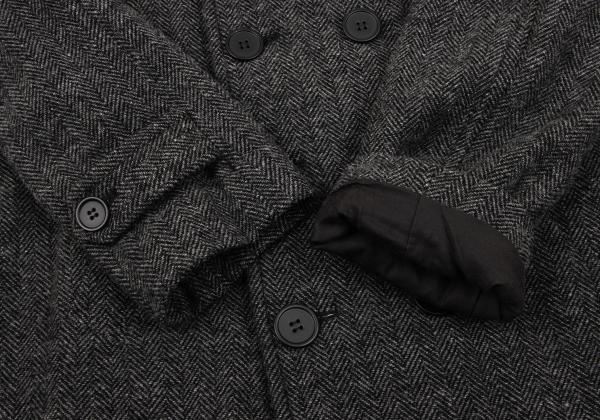 COMME des GARCONS HOMME DEUX Gray Wool Double Coat Size S