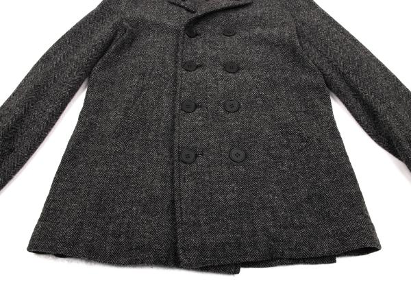 COMME des GARCONS HOMME DEUX Gray Wool Double Coat Size S