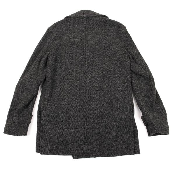 COMME des GARCONS HOMME DEUX Gray Wool Double Coat Size S