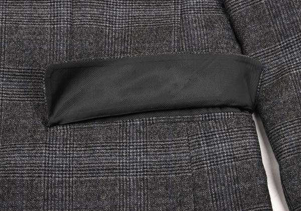 Theory Wool Cashmere Glen Check Jacket Gray Blue Size 36