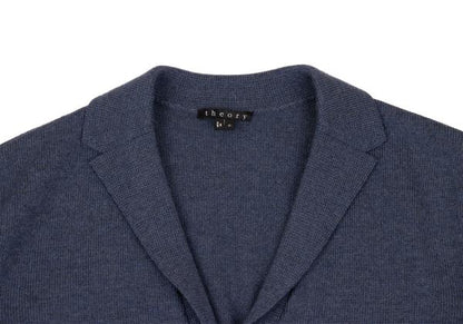 Theory Blue Wool Knit Jacket Size S