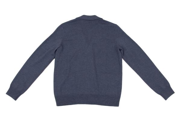 Theory Blue Wool Knit Jacket Size S