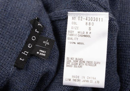 Theory Blue Wool Knit Jacket Size S