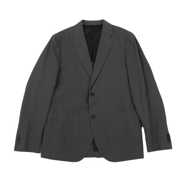 MARGARET HOWELL Cotton Linen Patch Jacket Gray Size M