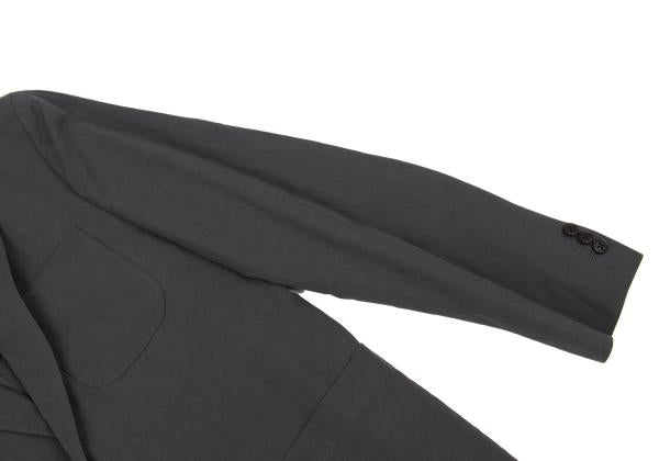 MARGARET HOWELL Cotton Linen Patch Jacket Gray Size M