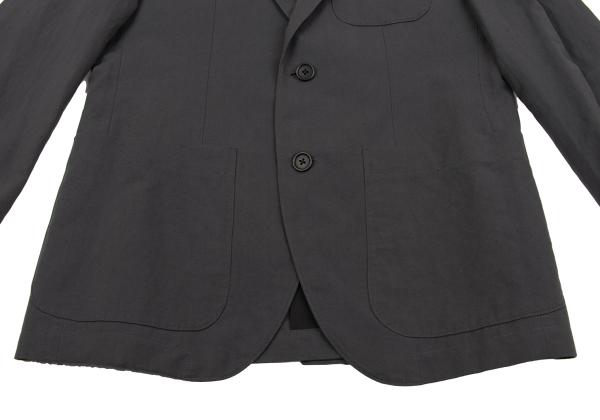 MARGARET HOWELL Cotton Linen Patch Jacket Gray Size M