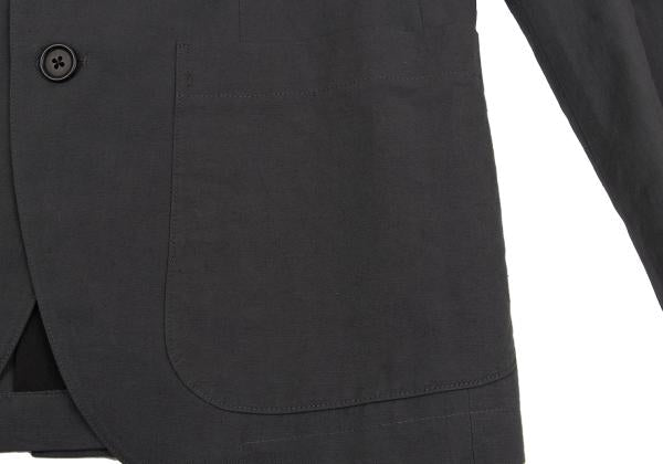 MARGARET HOWELL Cotton Linen Patch Jacket Gray Size M