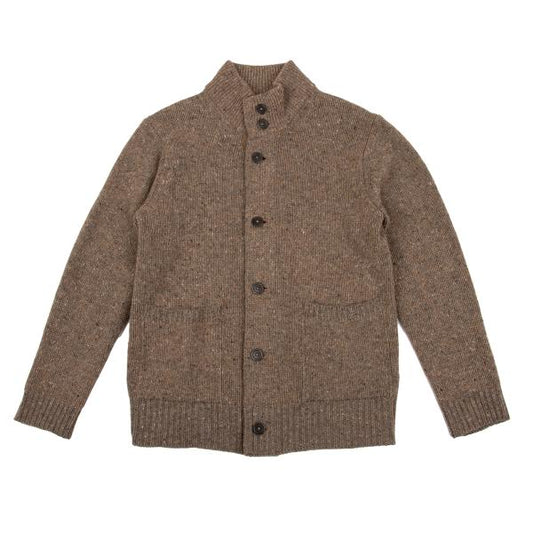 MARGARET HOWELL Wool Linen Blend Knit Jacket Brown Size M