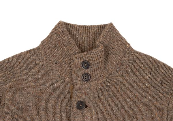 MARGARET HOWELL Wool Linen Blend Knit Jacket Brown Size M