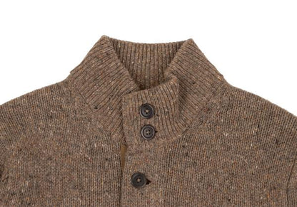 MARGARET HOWELL Wool Linen Blend Knit Jacket Brown Size M
