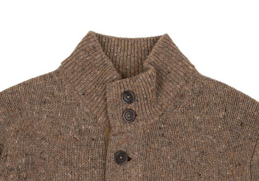 MARGARET HOWELL Wool Linen Blend Knit Jacket Brown Size M