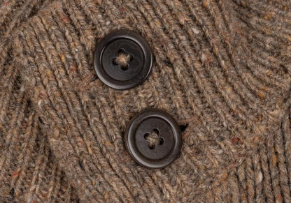 MARGARET HOWELL Wool Linen Blend Knit Jacket Brown Size M