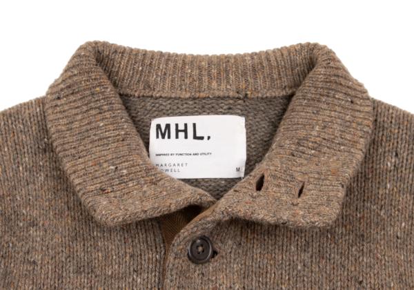 MARGARET HOWELL Wool Linen Blend Knit Jacket Brown Size M
