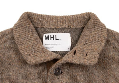 MARGARET HOWELL Wool Linen Blend Knit Jacket Brown Size M