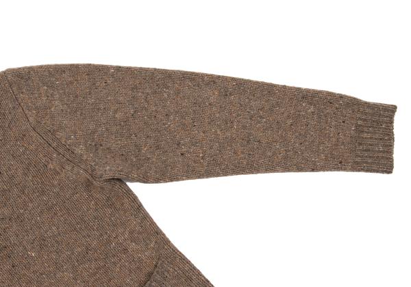 MARGARET HOWELL Wool Linen Blend Knit Jacket Brown Size M