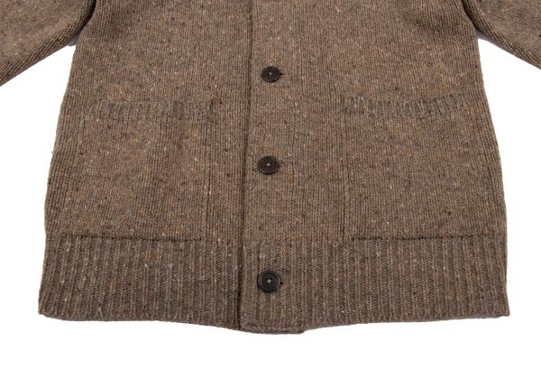 MARGARET HOWELL Wool Linen Blend Knit Jacket Brown Size M