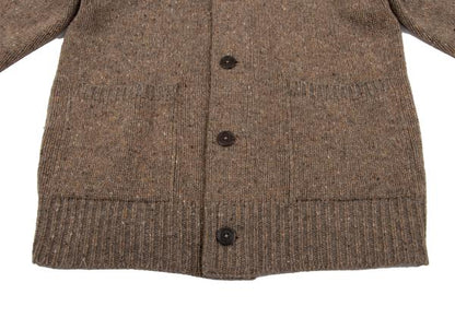 MARGARET HOWELL Wool Linen Blend Knit Jacket Brown Size M