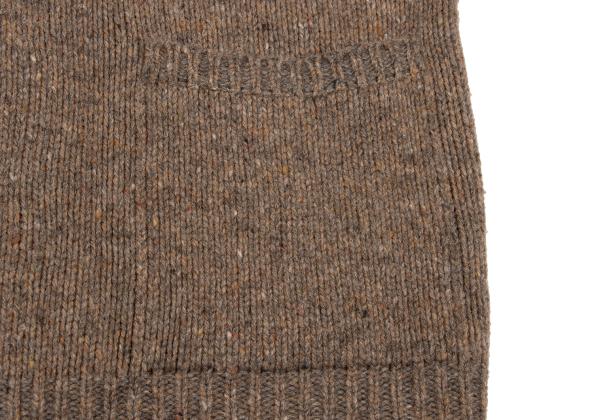 MARGARET HOWELL Wool Linen Blend Knit Jacket Brown Size M