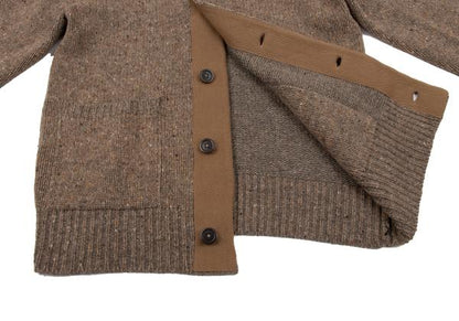 MARGARET HOWELL Wool Linen Blend Knit Jacket Brown Size M