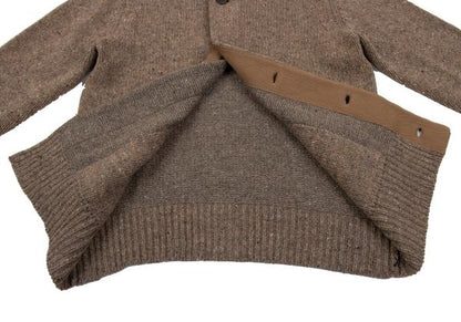 MARGARET HOWELL Wool Linen Blend Knit Jacket Brown Size M