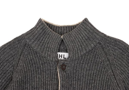 MARGARET HOWELL Wool Cotton Raglan Knit Jacket Gray Size M