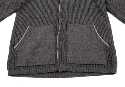 MARGARET HOWELL Wool Cotton Raglan Knit Jacket Gray Size M