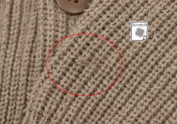 MARGARET HOWELL Cotton Wool Raglan Knit Jacket Beige Size M