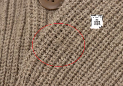 MARGARET HOWELL Cotton Wool Raglan Knit Jacket Beige Size M