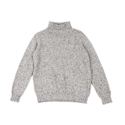 Papas+ Wool Blend Nep Turtleneck Sweater Gray Size M