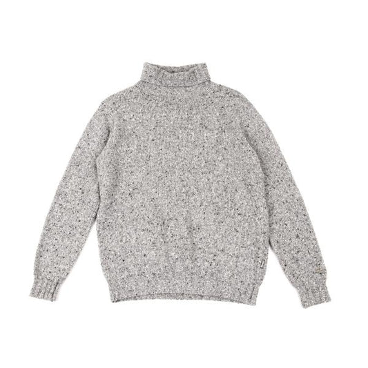 Papas+ Wool Blend Nep Turtleneck Sweater Gray Size M