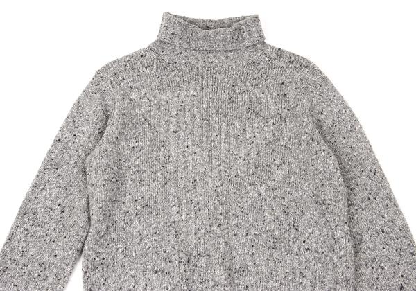 Papas+ Wool Blend Nep Turtleneck Sweater Gray Size M