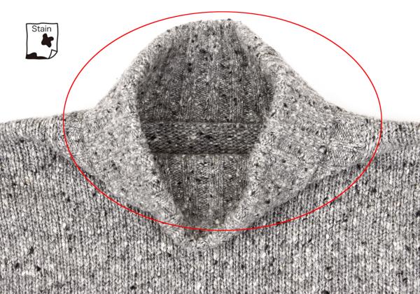 Papas+ Wool Blend Nep Turtleneck Sweater Gray Size M