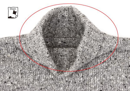 Papas+ Wool Blend Nep Turtleneck Sweater Gray Size M