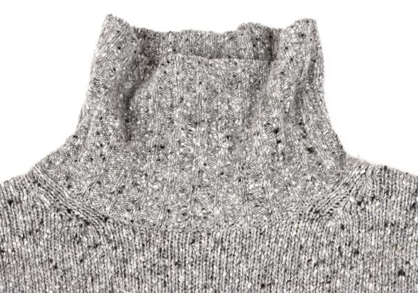Papas+ Wool Blend Nep Turtleneck Sweater Gray Size M